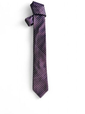 Calvin Klein burgundy/grey luxury 100% silk tie